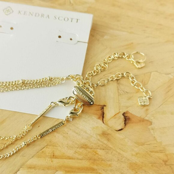 NEW Kendra Scott Susie Convertible Necklace Gold - Picture 3 of 3